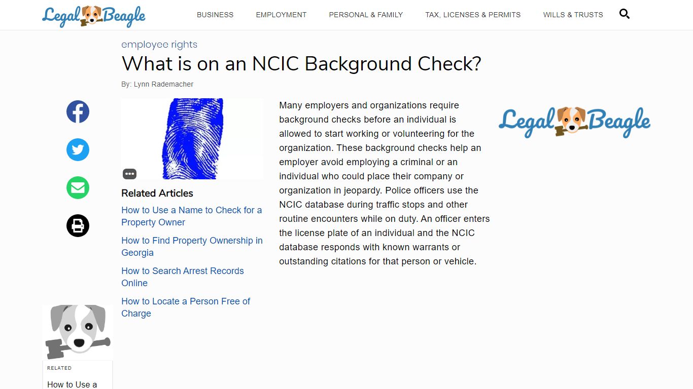 What is on an NCIC Background Check? | Legal Beagle